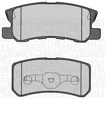 MAGNETI MARELLI Комплект тормозных колодок, дисковый тормоз 363916060340